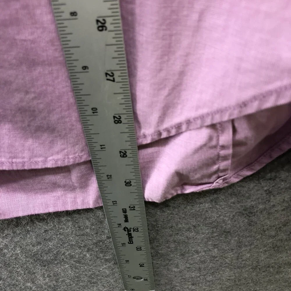 Banana Republic Custom 078 Wash Shirt Mens L Grant Fit Long Sleeve Pink Mauve‎